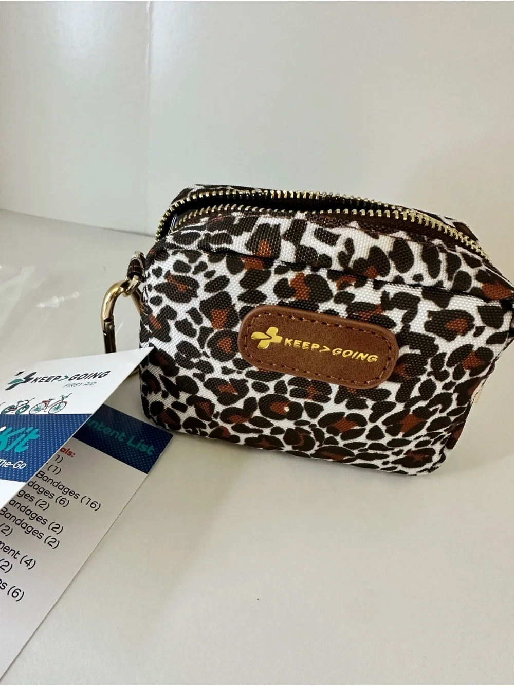 Mini First Aid Kit - Leopard Print Brown